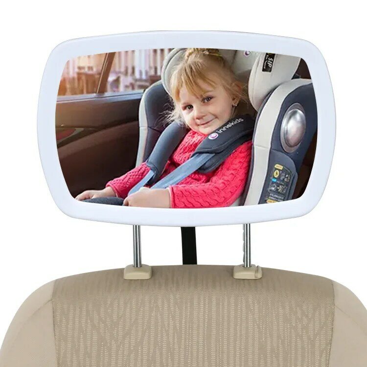 مرآة الرؤية الخلفية سيارة مرآة الرؤية الخلفية للأطفال مربع مرآة مقعد السلامة قابل للتعديل مرآة الرؤية الخلفية سيارة الداخلية حبيبي الطفل