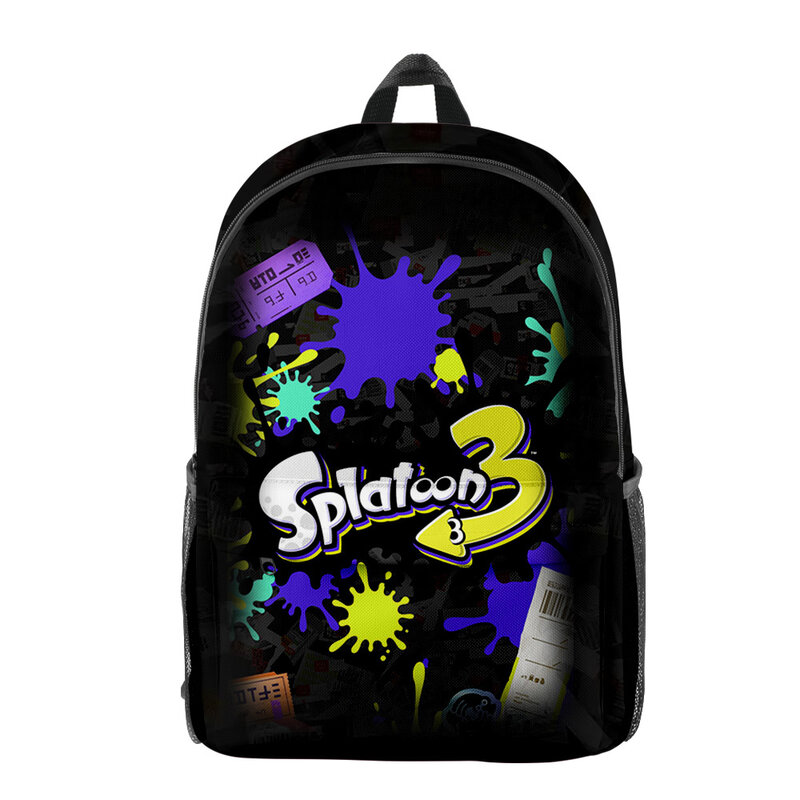 Splatoon 3 zaino Fashion Student School Bag Hip-hop Daypack Cosplay Zipper Traval Bag Harajuku 2023 nuovo gioco borsa Unisex
