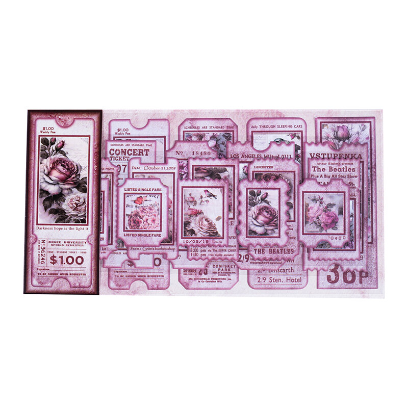 8Packs/Lot Tuin Fragmenten Serie Retro Creatieve Decoratie Diy Papier Sticker