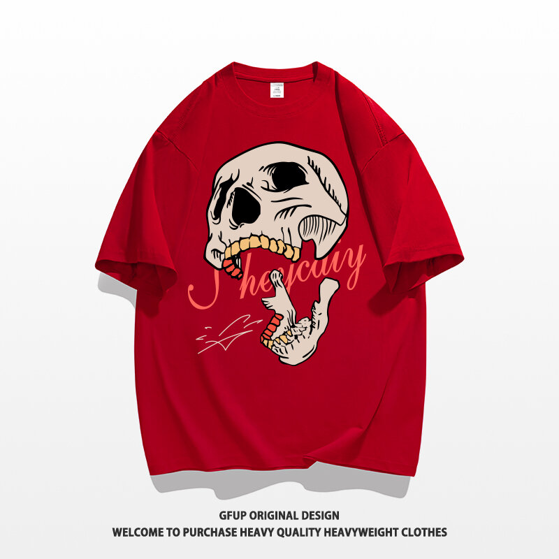 T-shirt surdimensionné graphique en coton pour hommes, vêtements de médicaments College tête de mort, streetwear Harajuku, vêtements vintage foncés, été, Y2K