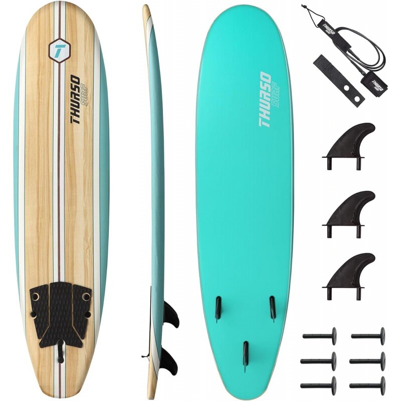 SURSO SURF Aero Surfboard para adultos e crianças, espuma Soft Top, iniciante, Longboard perfeito para surfar na praia e praticar água, 7ft