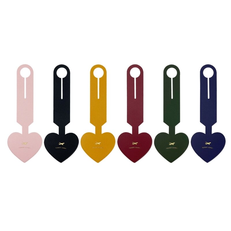 Baggage Backpack Tags Suitcase Luggage Heart Tag PU Leather-Name Address Invitation Label Travel Accessories Portable
