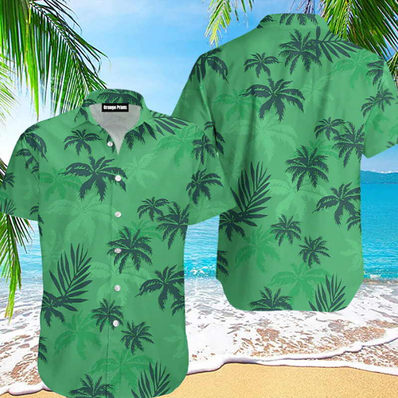 2023 letnie zwierzęta żuraw męski koszula hawajska 3d roślina koszulka dla mężczyzn kwiatowy nadruk Plus rozmiar hawajskie koszule koszulka w kwiatki plażowa 5xl