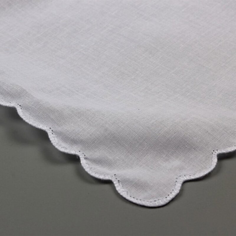 Mouchoirs Hankie blancs pour adultes, 3 pièces, serviette poitrine lavable, respectueuse peau, mouchoirs carrés à