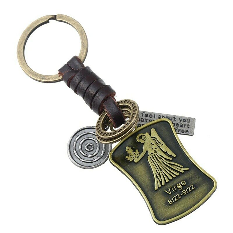 Porte-clés avec breloque Constellation pour hommes et femmes, pendentif rétro, bijoux de voiture