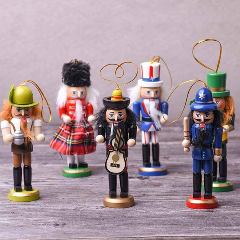 크리스마스 인형 펜던트 호두까기 인형 군인 장식품, 크리스마스 트리 장식, 새해 선물, 12cm, 1 개