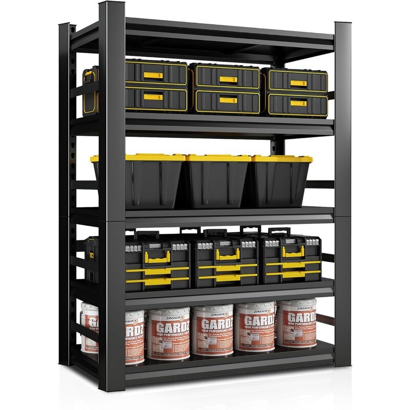 Garage Shelving Units and Storage,Sturdy Easy Assemble Heavy Duty Shelf,Steel Metal Shelves,Large Adjustable Garage Storage Rack