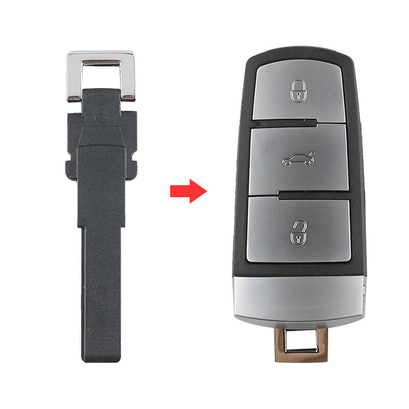 YIQIXIN accesorios de llave de emergencia remota inteligente, hoja de llave de coche de inserción en blanco de nuevo estilo para VW, VOLKSWAGEN, Passat B6, B7, CC