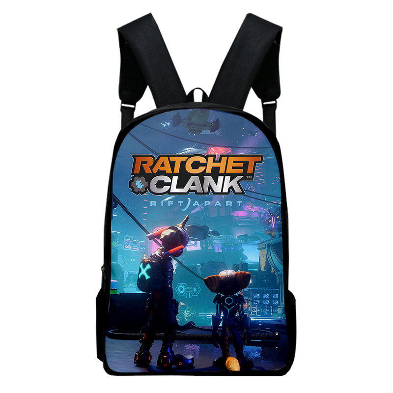 Ratchet & Clank Rift Apart 2023 nuovo gioco zaino borsa da scuola borse per bambini adulti zaino Unisex zaino Harajuku zaino
