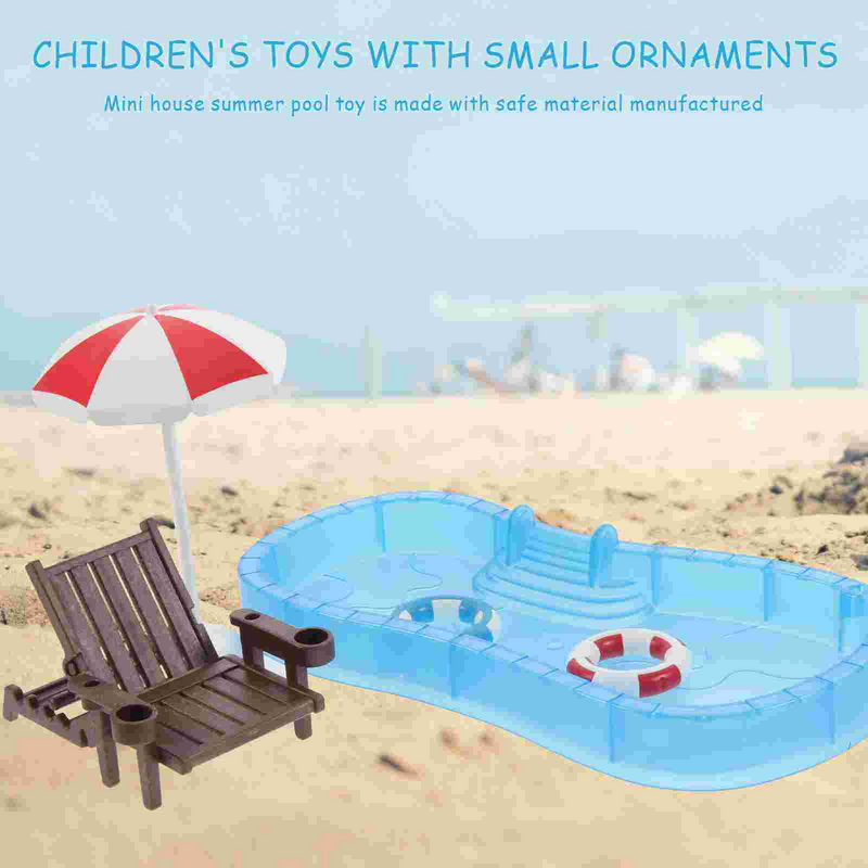Scale Dolls Pool Doll House Furniture And Accessories Set Micro Scene Ornaments for Doll Scene Decor House