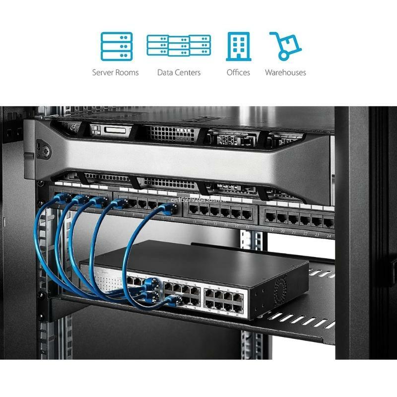 1U Server Rack Shelf Universal Vented Tray for 19" Equipment Rack & Cabinet Dropship