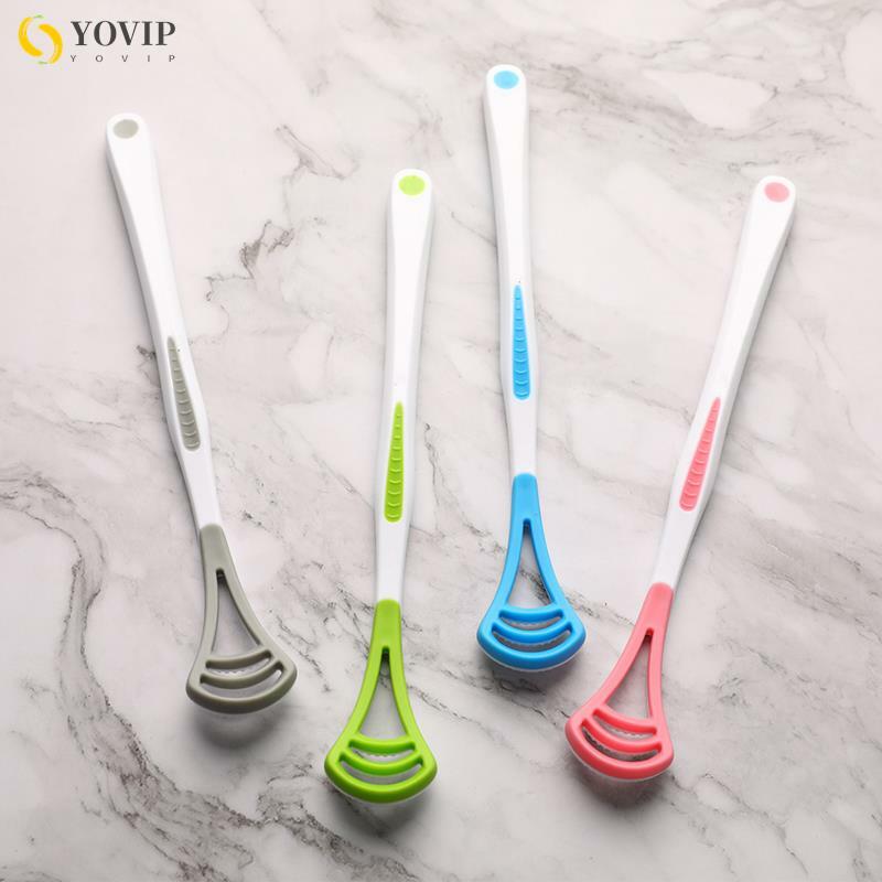1Pcs Tongue Scraper Non-slip Handle Tongue Brush Oral Hygiene Dental Care Cleaner For Teenager And Adult