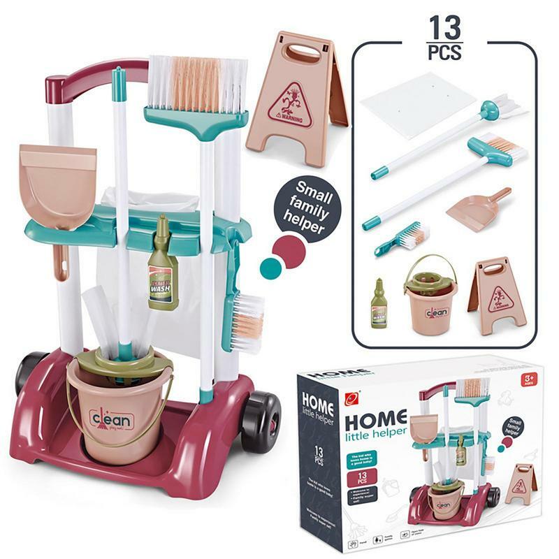 Set di scopa e pulizia per bambini simulazione Set da cucina per bambini giocattoli per ragazzi 5/13/17 pezzi cucina per bambini Kit di giochi di imitazione
