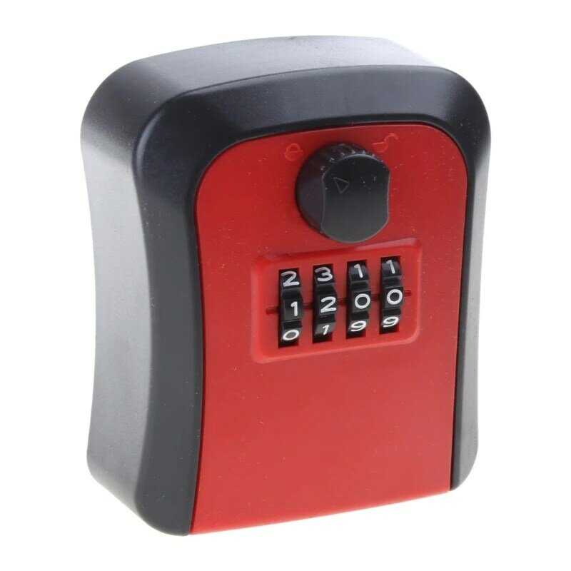Wall Mounted Key Safe Weatherproof Key Lock Box 4-Digit Combination Lockboxs