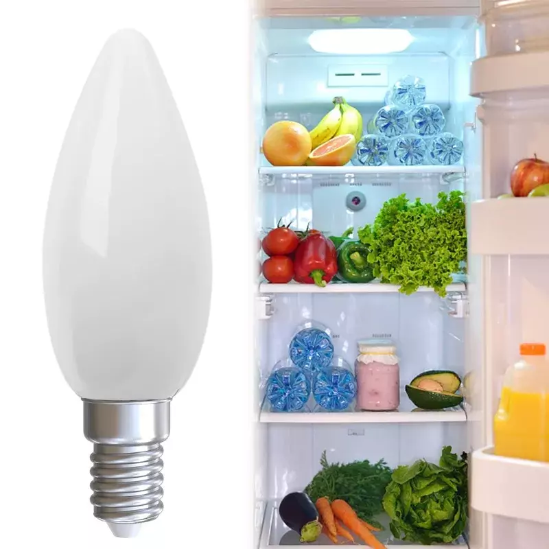 New Mini LED Light Bulbs E14 E12 LED Refrigerator Light Bulb Replacement Halogen Screw Bulb for Refrigerator Display Cabinets