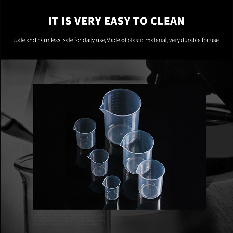 Báscula de taza transparente de plástico, herramientas de medición para el hogar, utensilios de cocina para hornear, práctica, 100ML