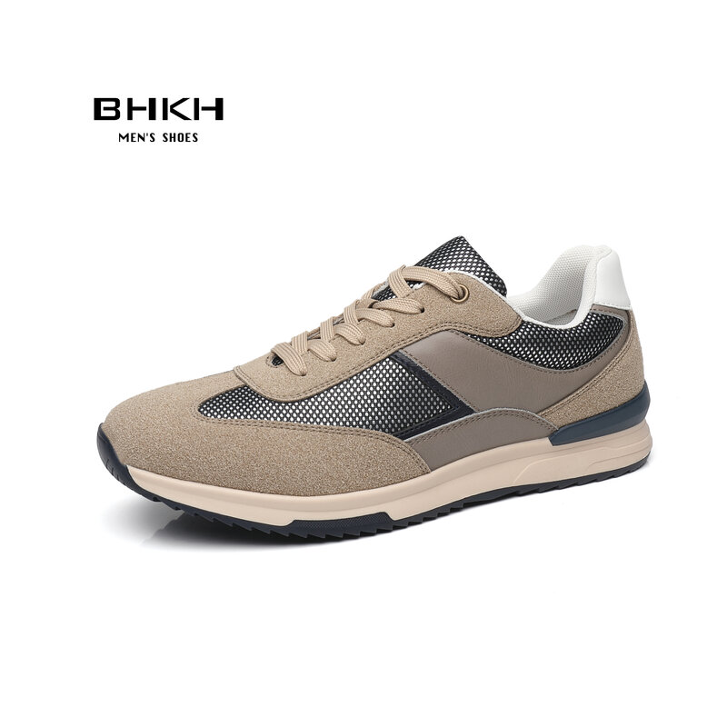 KNBR Casual รองเท้าผ้าใบ2022ชายรองเท้าหนัง Comfy รองเท้าสำหรับเดินเดินป่า Jogging กีฬาชายรองเท้ารองเท้า