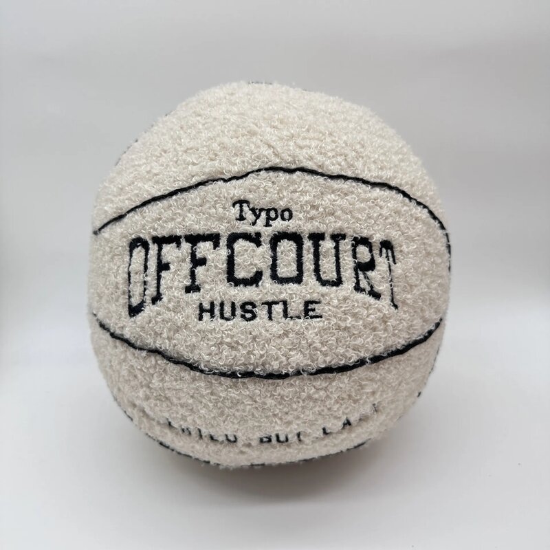 25cm Offcourt Basketball Pillow Grey Basketball Plush Toy Stuffed Animals Soft Plush Children Gifts Doll Birthday
