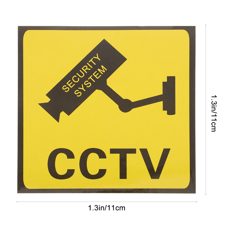 10 buah stiker peringatan Monitor Video kantor di bawah tanda