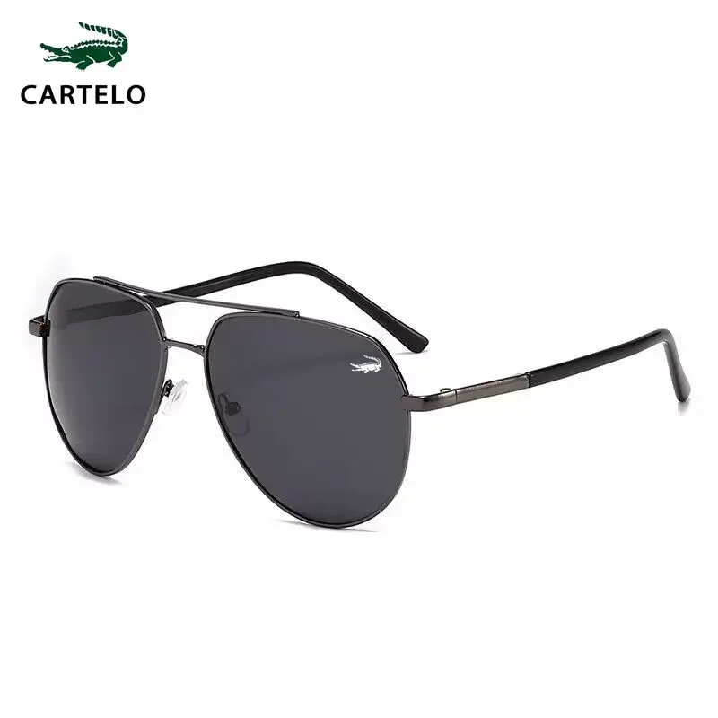 CARTELO-gafas de sol polarizadas de cocodrilo para hombre, lentes de aviador de alta calidad, a la moda, con protección UV400