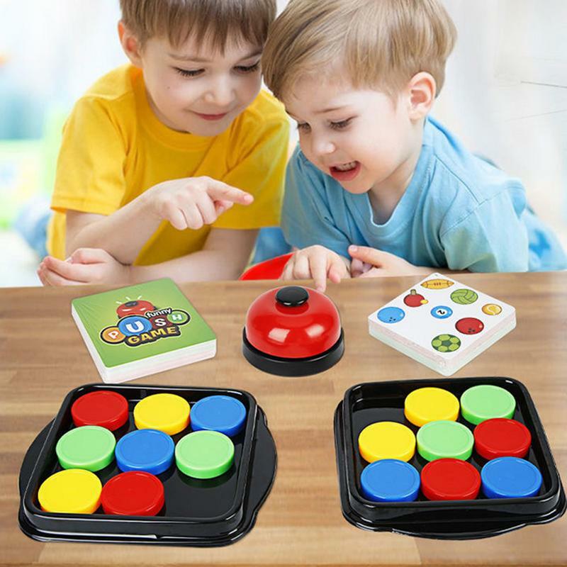 Papan permainan meja Puzzle warna cocok pendidikan dini dua pemain pertempuran papan menyenangkan mainan permainan pendidikan dini untuk 3 anak laki-laki perempuan
