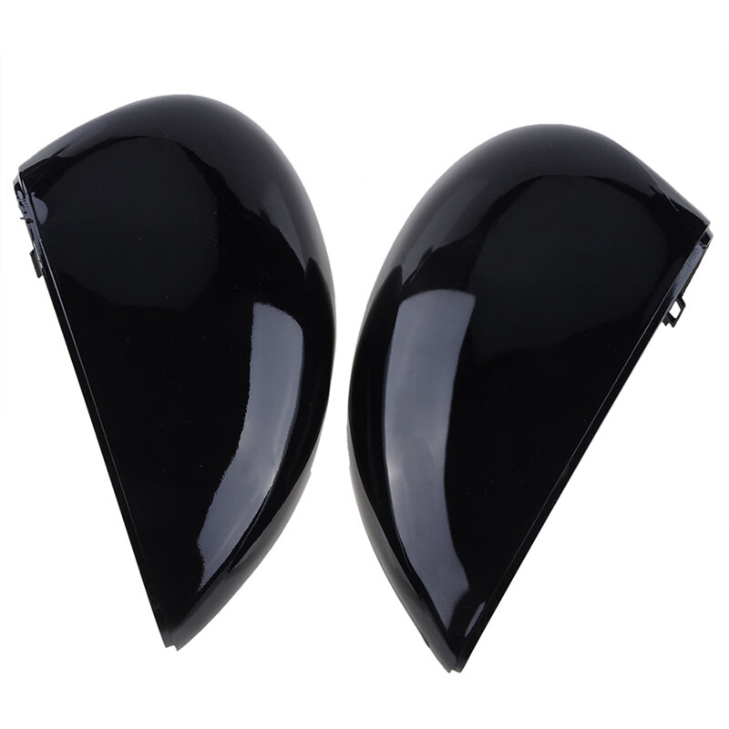 Rearview Mirror Cover Side Wing Mirror Caps Fit For Ford Fiesta MK7 2008 - 2017 Glossy Black Replacement Car Accessories