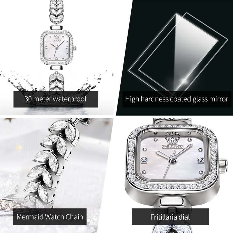cute China female quartz watch hot sale Stainless steel band water proof bling Casual wristwatch