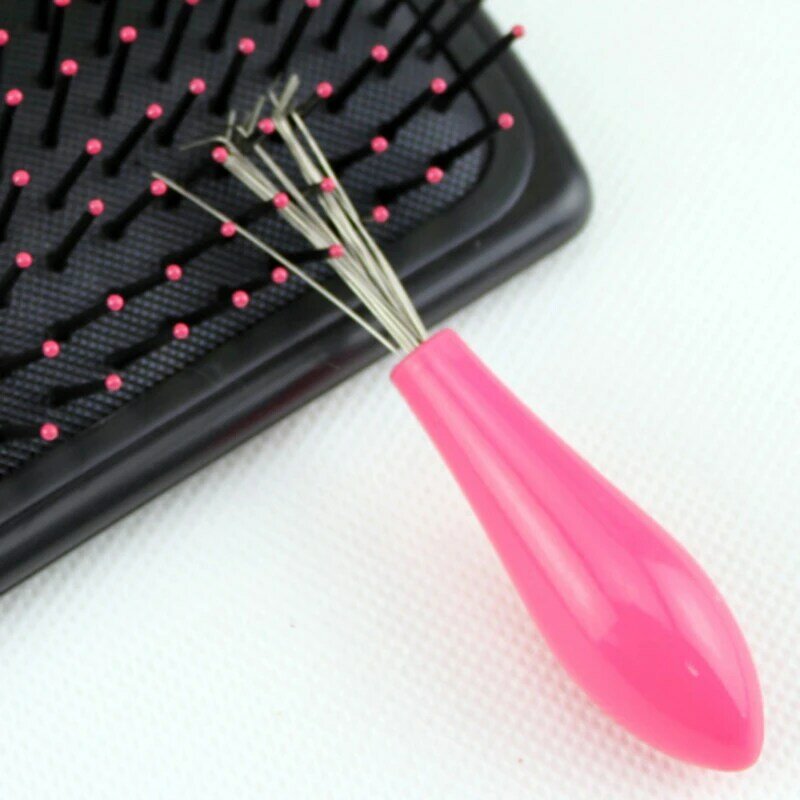 Novo durável mini pente escova de cabelo mais limpo embeded ferramenta salão casa cor essencial aleatoriamente