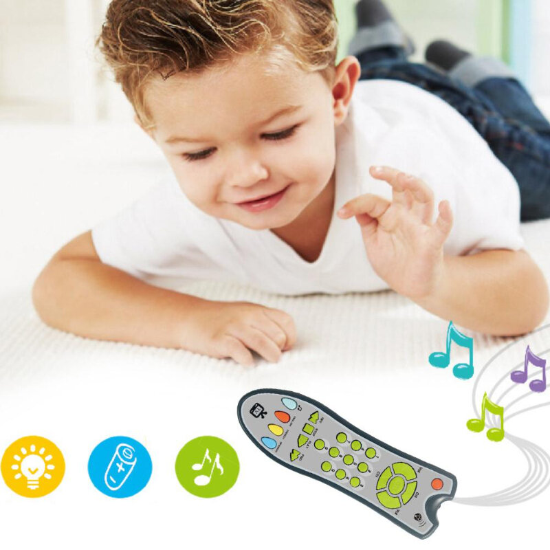Musikalische frühe Lernspiel zeug Baby TV Fernbedienung Kinder Simulation Fernbedienung Kinder lernen Spielzeug mit Licht Sound Geschenk
