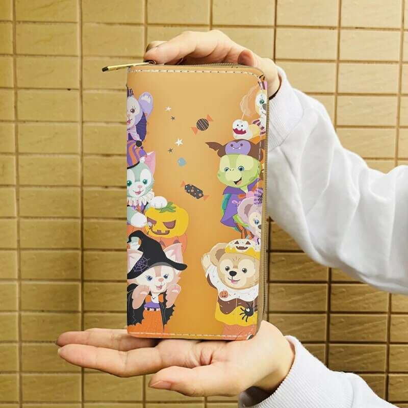 Disney-maletines de Anime Duffy Linabell W5599, monedero con cremallera de dibujos animados, monederos informales, bolso de almacenamiento para tarjetas, regalo
