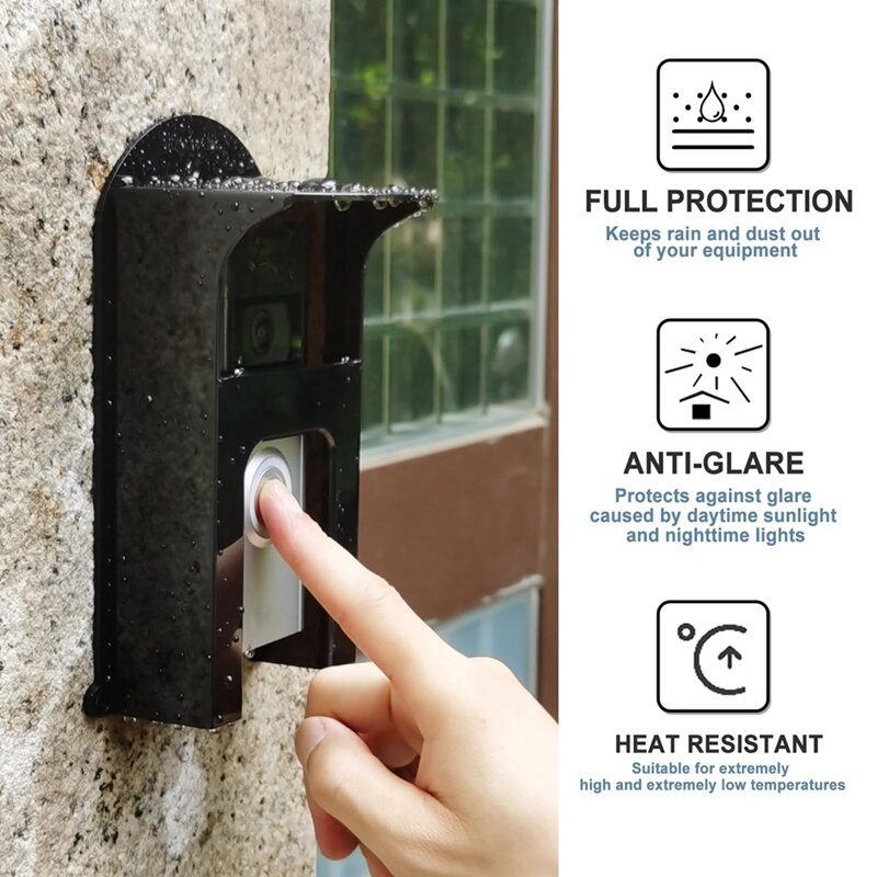 Bel pintu plastik pelindung hujan cocok untuk cincin model bel pintu pelindung tahan air pelindung bel pintu Video