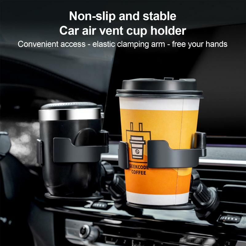 Air Vent Cup Holder para carro, Expander Drink Holder, Rotação de 360 graus, Cup Holders automotivos, carro grande