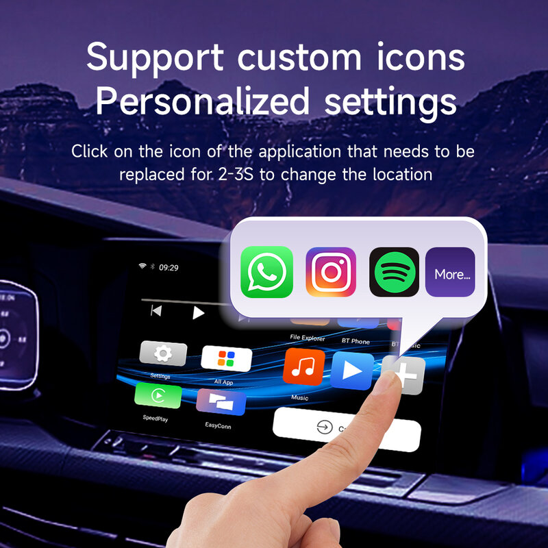 HEYINCAR CarPlay Smart Ai Box Plus, Android 11, CarPlay inalámbrico, Android Auto, YouTube, Netflix, adaptador IPTV, Sistema Inteligente para coche