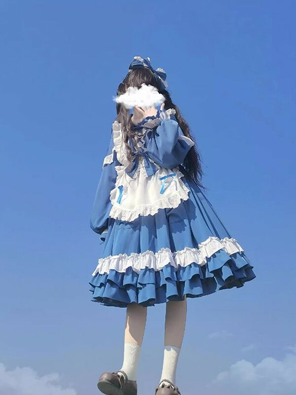 Элегантное темно-синее платье с длинным рукавом и юбкой-тюльпаном