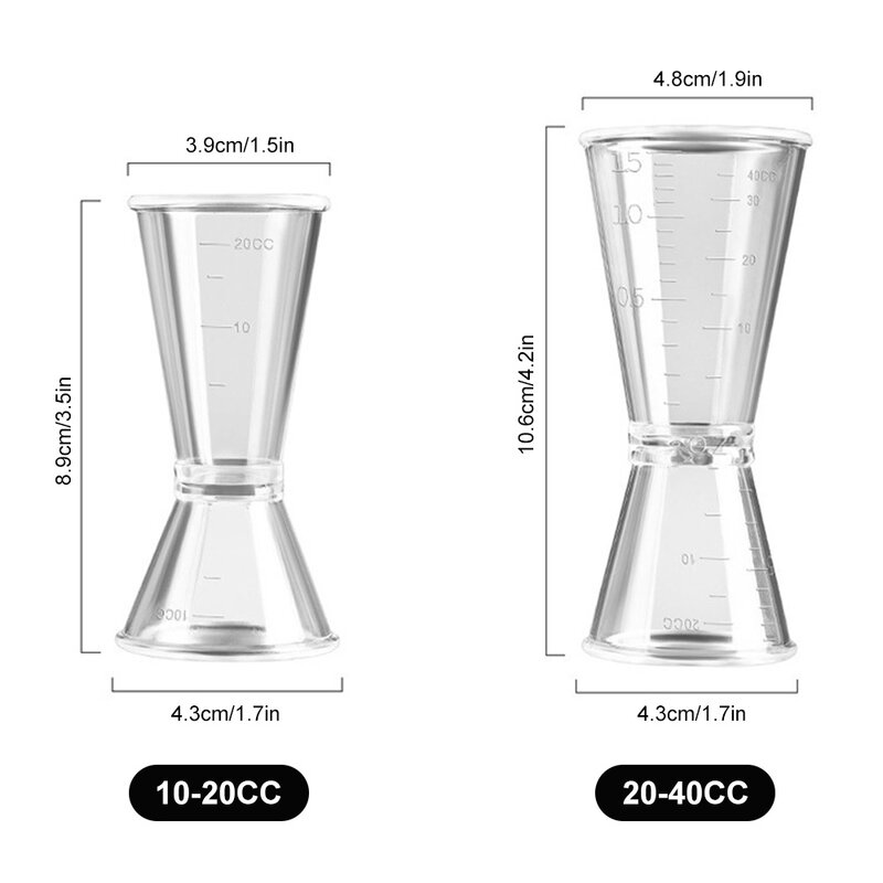 홈 바 파티 용 칵테일 측정 컵 유용한 바 액세서리 짧은 음료 측정 컵 칵테일 셰이커