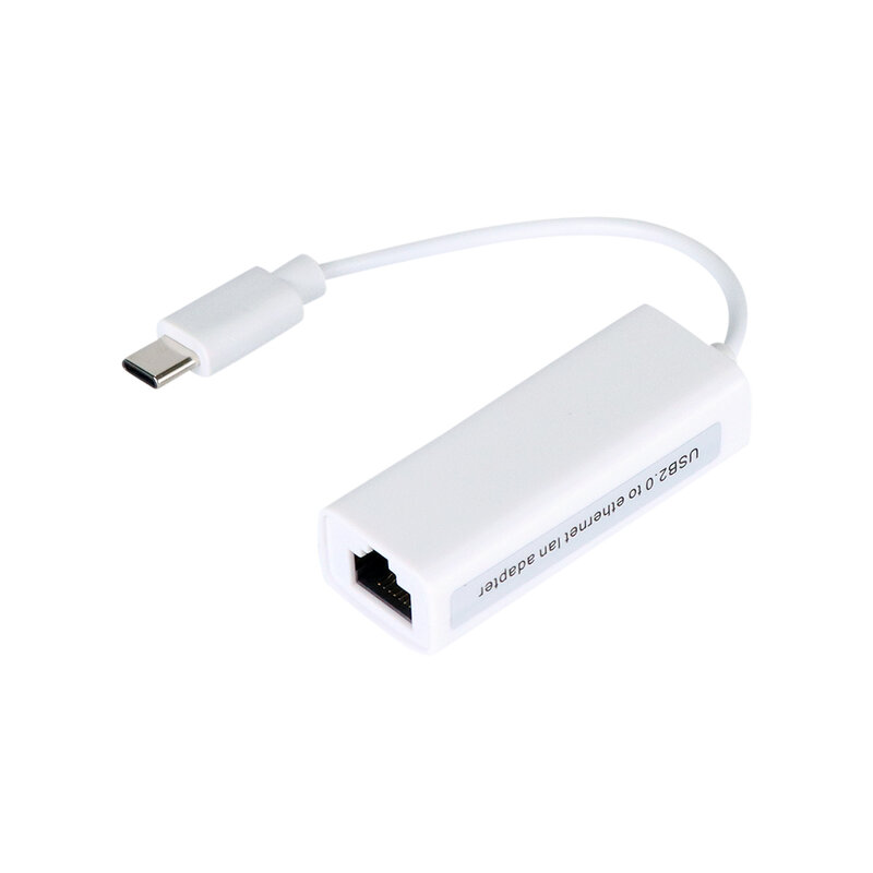 Adaptador de rede Ethernet USB 2.0 Tipo C, Cabo de Internet com fio para Macbook Windows Systems, Novo, para RJ45, 10/100