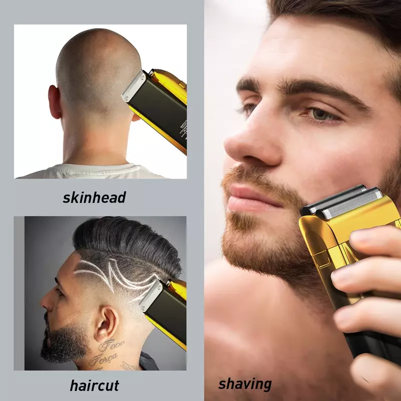 Braun Electric Shaver Trimmer For Men Hair Clipper Men Shaver Barber Professional Razor Reciprocating Foil Shaving Machine USB