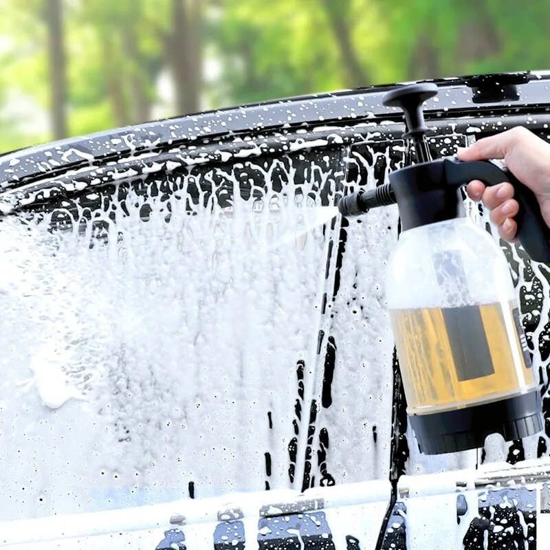 Flacone Spray per autolavaggio da 2 litri spruzzatore per lavaggio a schiuma pompa a mano spruzzatore per schiuma ugello per idropulitrice per Auto può pulizia automatica delle finestre