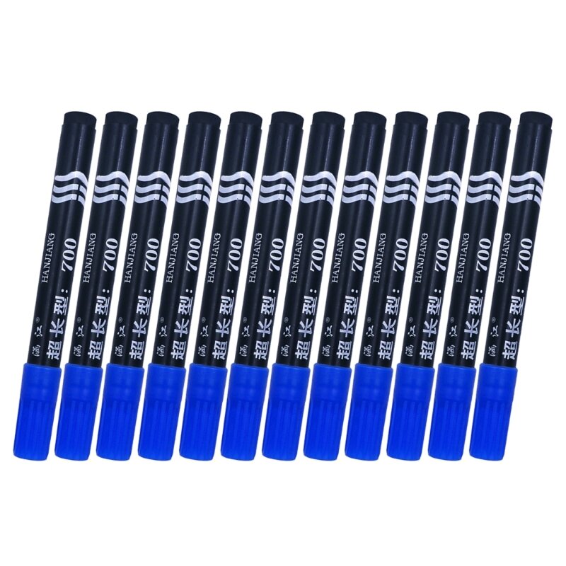 12Pcs Permanent Markers Broad Tip Black/Blue/Red, Permanent Art Marker Pens for Kids & Adults Drawing, Coloring