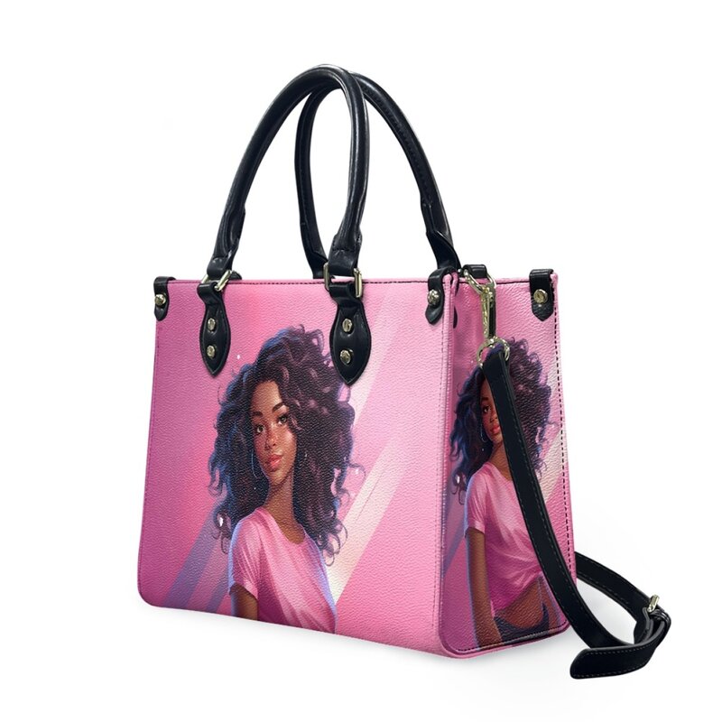 African Girl Handbags Luxury Women Bags Fashion PU Leather Cross Body Shoulder Bag for Ladies Casual Elegant Party Purse Custom