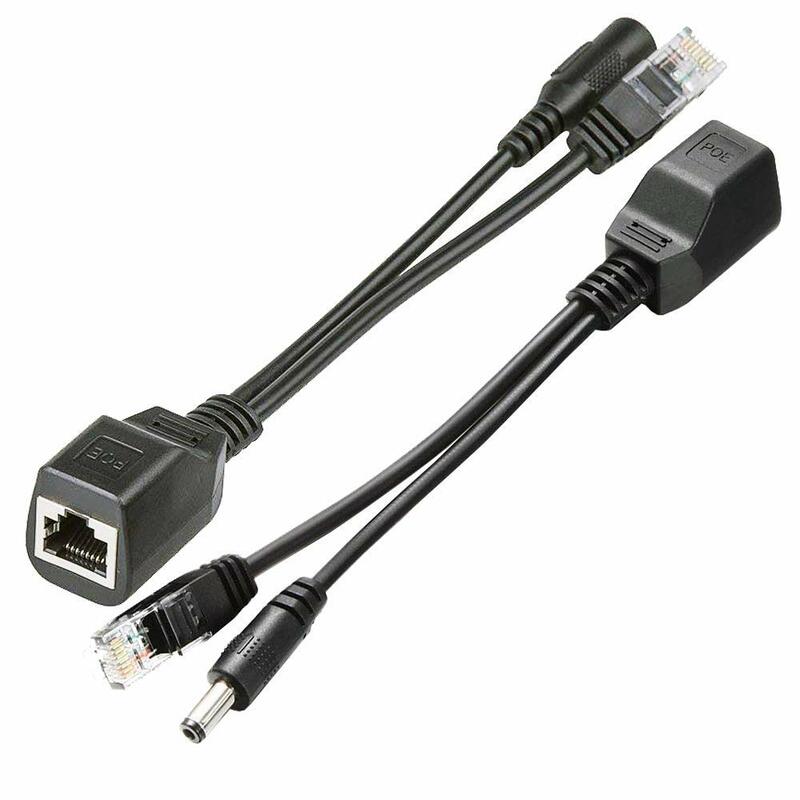 10 sztuk (5pair) POE Splitter przełącznik POE POE adapter do kabla taśma ekranowana 5V 12V 24V 48V kabel zasilający 5.5*2.1mm