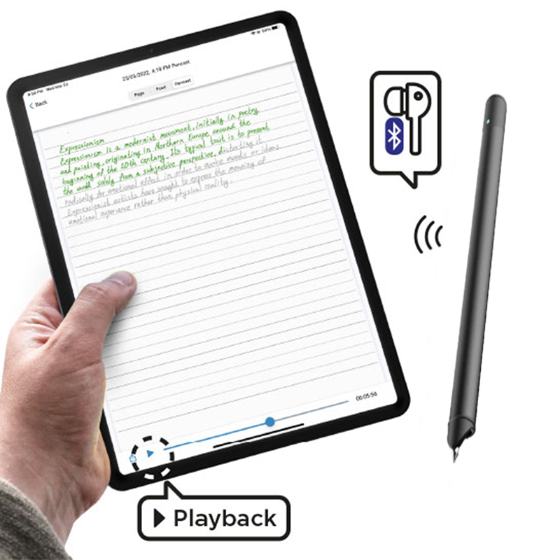 Cuaderno Digital de escritura a mano, Bloc de notas con bolígrafo Stylus activo con aplicación, sincronización de diario, juego de escritura inteligente, Nube A5