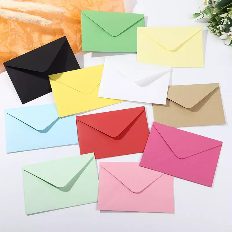 50pcs/lot 17.5x12.5cm Envelope for Invitations Postcards Giftbox Message 110g Paper Wedding Business Storage Bag Supplies