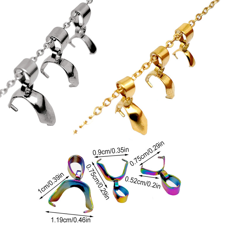 Collana portatile ciondolo chiusura connettore a sfera pizzico clip risultati creazione di gioielli accessori artigianali pezzi di ricambio