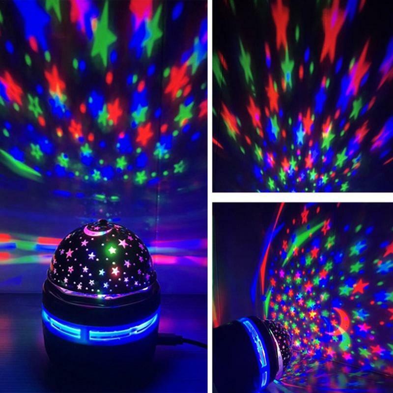 LED Stage Disco Light rotante DJ Ball Strobe Remote Sound Control Magic Dance Car RGB regalo di natale Party Club Laser Show Lamp
