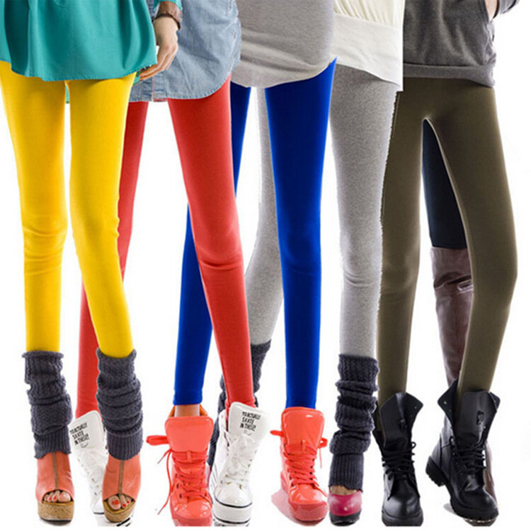 Mallas ajustadas de algodón de talla grande, pantalones recortados, versión coreana, primavera y otoño