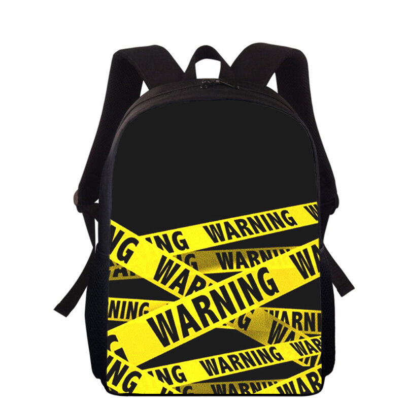 Kordon ostrzegawczy 15 ”nadruk 3D plecak dla dzieci torby szkolne dla chłopców podstawowych dziewcząt plecak dla uczniów torby na książki szkolnego