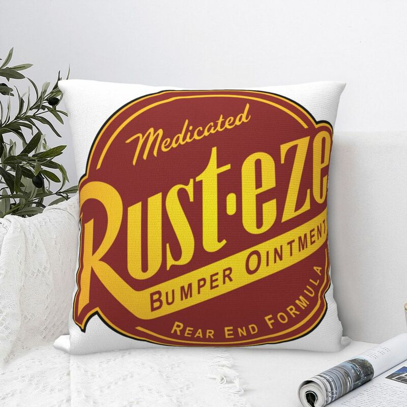 Rust-Eze Logo Vierkante Kussensloop Voor Sofa Sierkussen