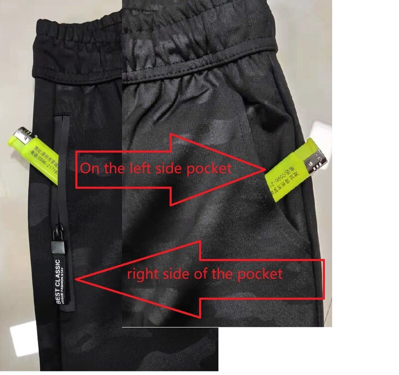 Calças de assento aberto de camuflagem livre ao ar livre Data ao ar livre Departamento Zipper Large Open Men's Casual Pants bolso oco
