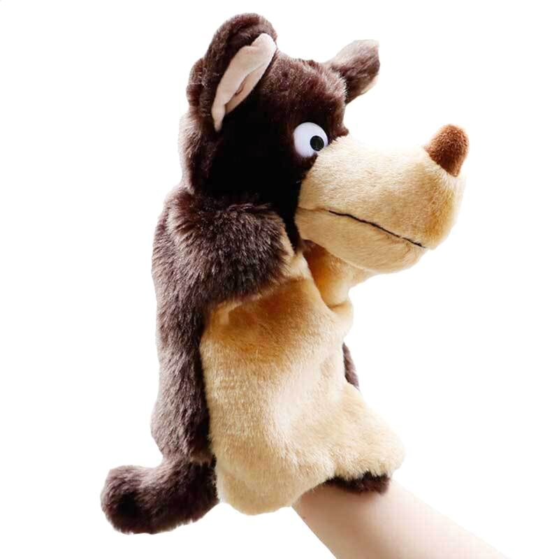 Y55B Animal Big for grey Wolf Hand Puppets for Imaginative for Play Hand Puppets